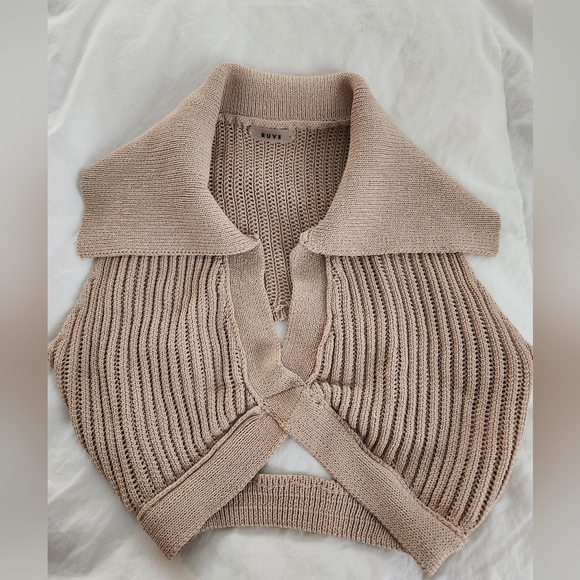 Ruve Vao Top Knit Beige Size XS - Picture 2 of 8
